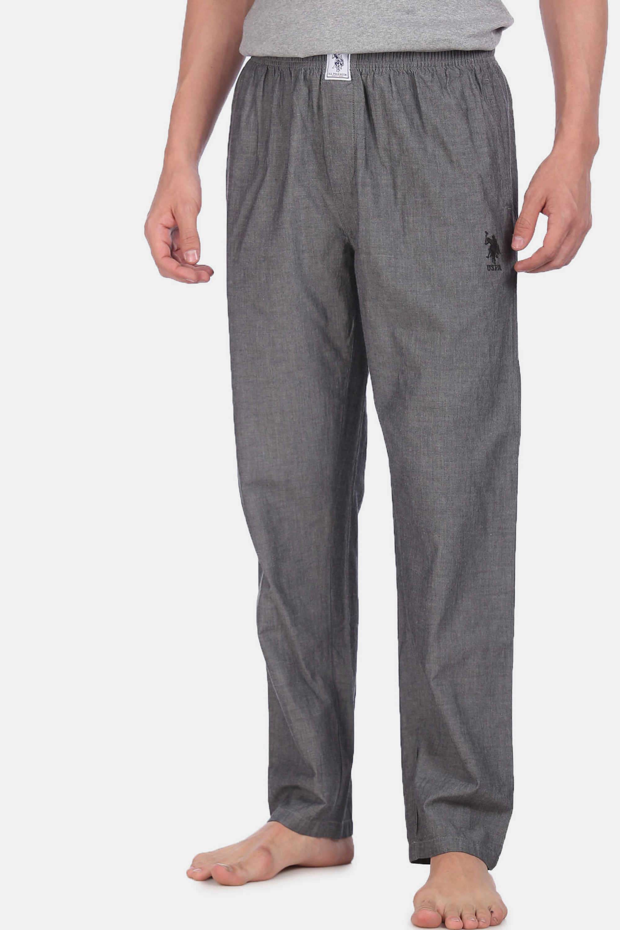 Solid-Cotton-Blend-Regular-fit-Men-s-Track-Pants