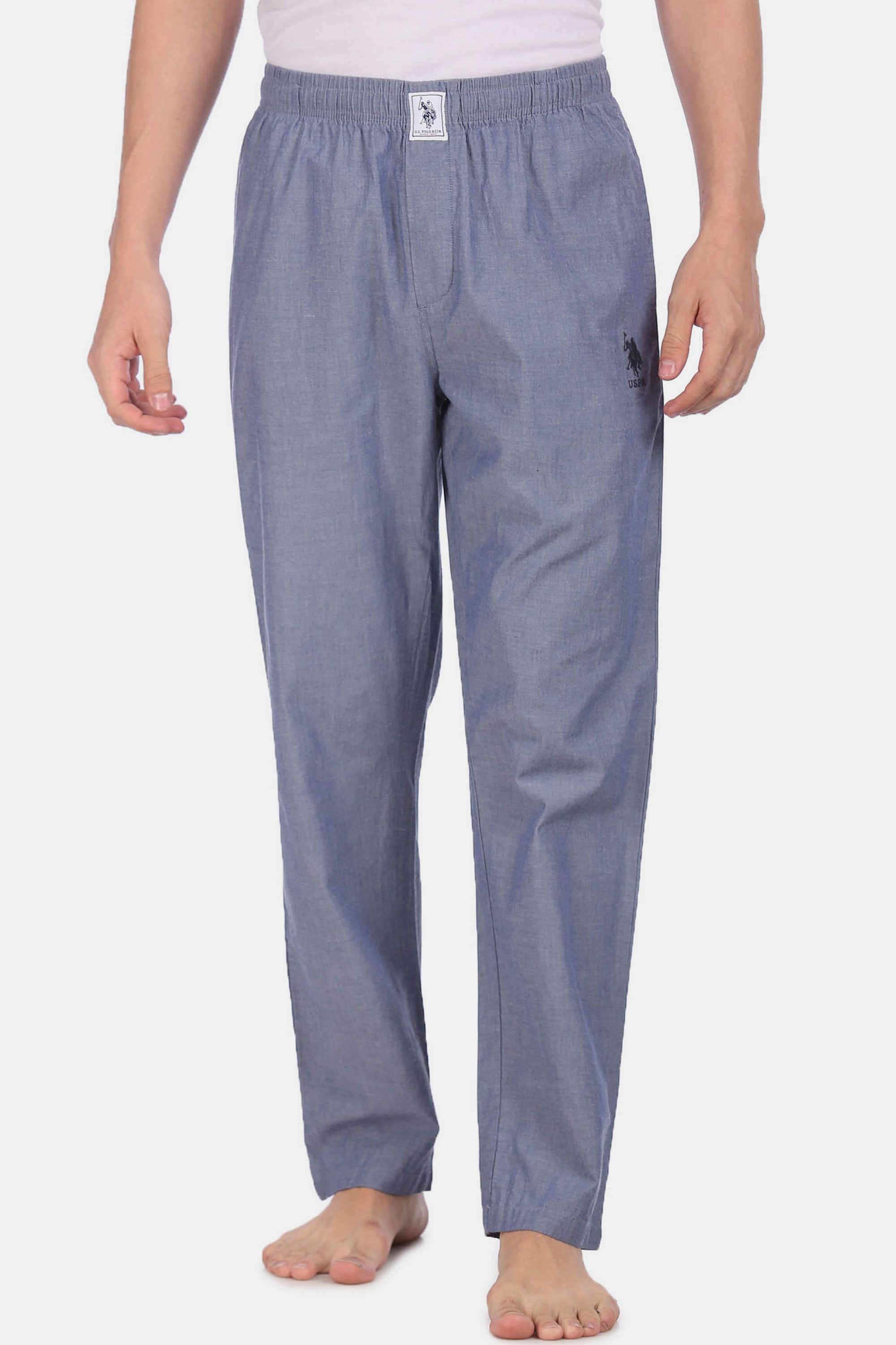 Solid-Cotton-Blend-Regular-fit-Men-s-Track-Pants