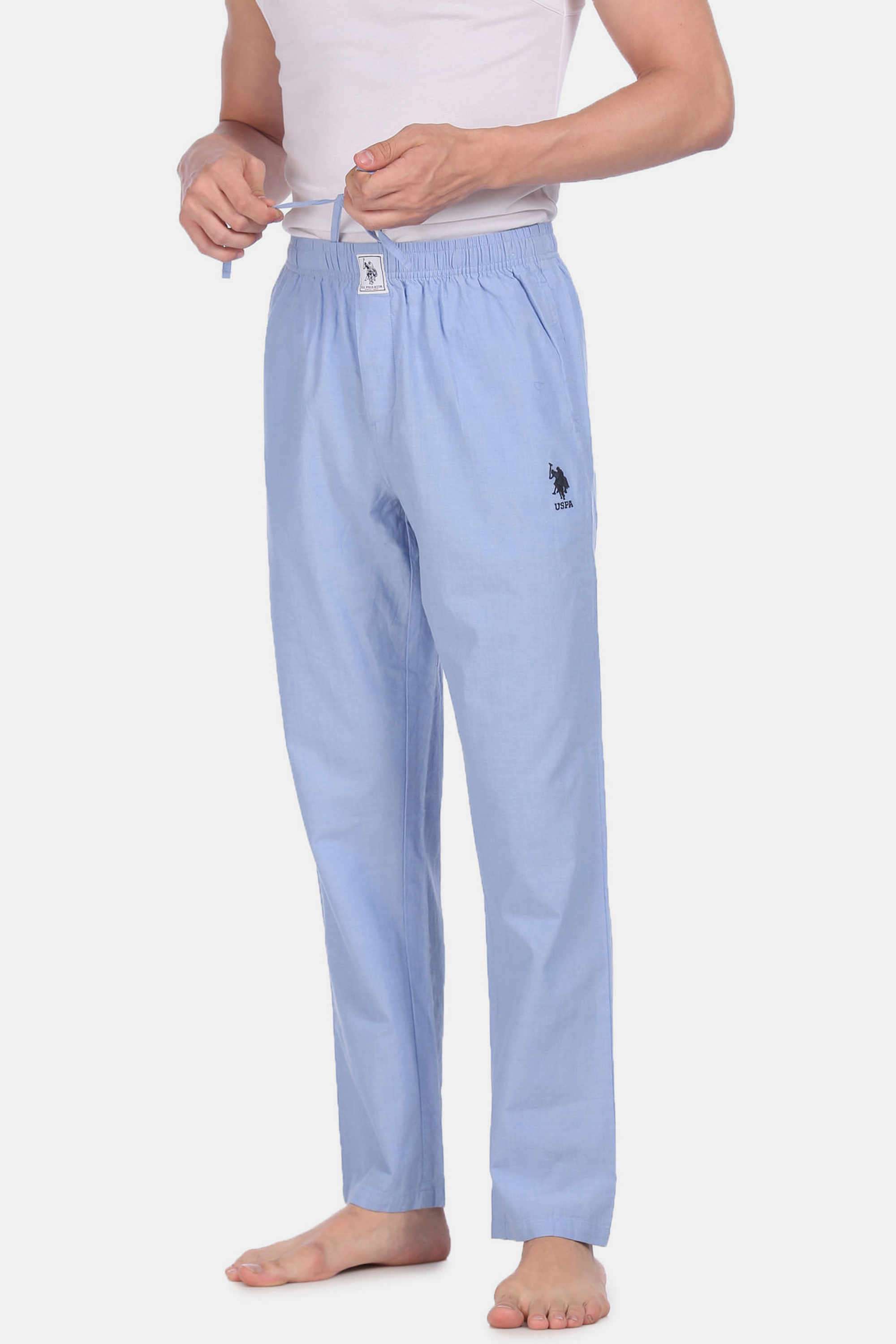 Solid-Cotton-Blend-Regular-fit-Men-s-Track-Pants