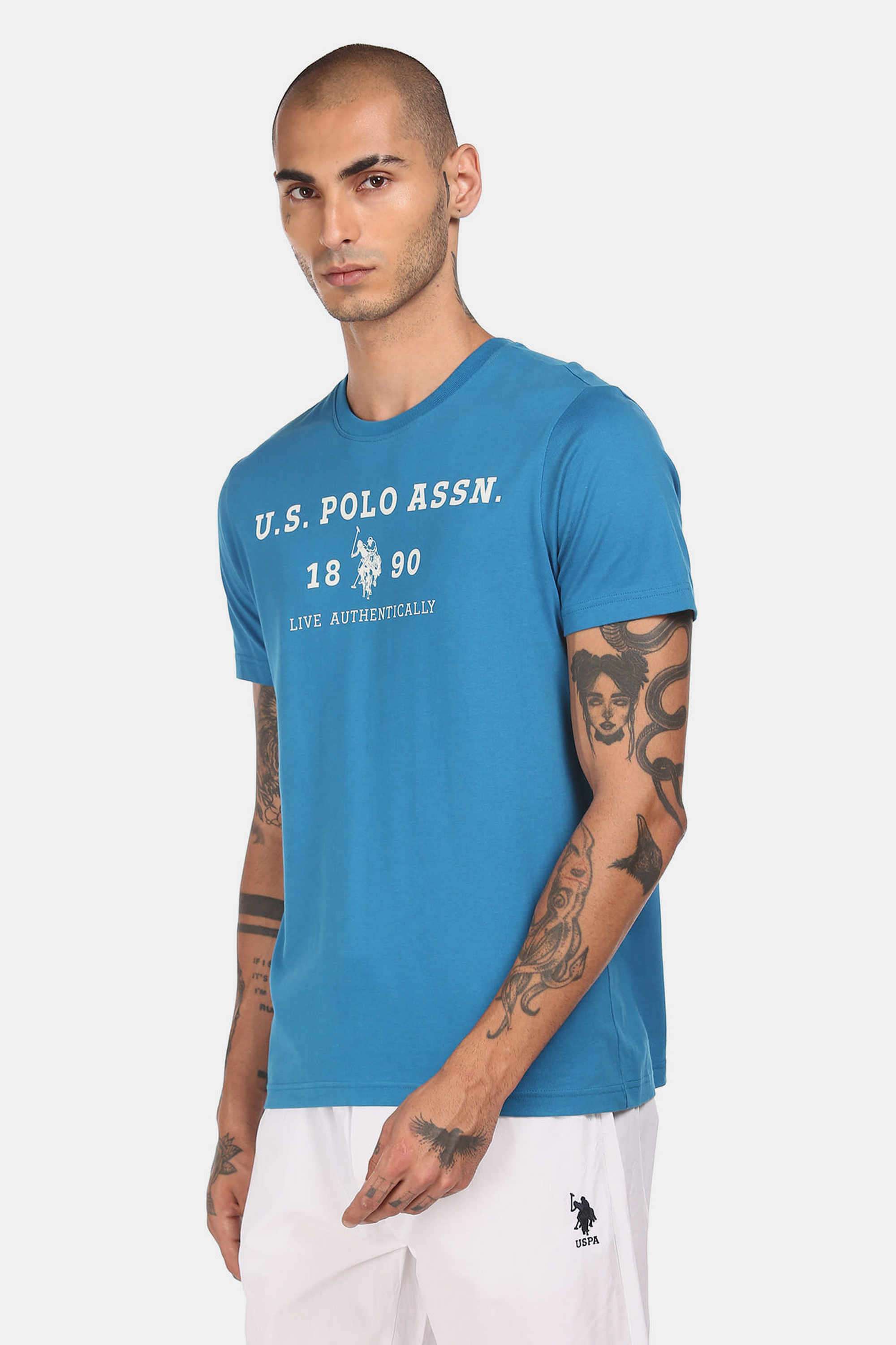 Printed-Cotton-Blend-Round-Neck-Men-s-T-Shirt