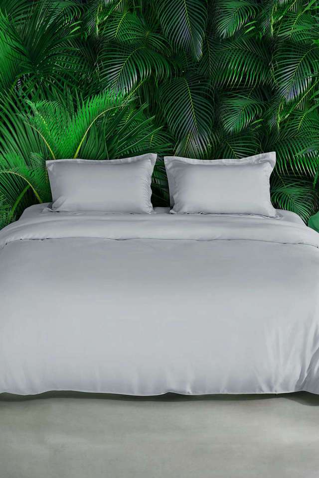 Bamboo-Super-King-Size-Bedsheet-With-2-Pillow-Cover Breathable -Soft-And-Silky-Smooth-Sheet---Dove-Grey