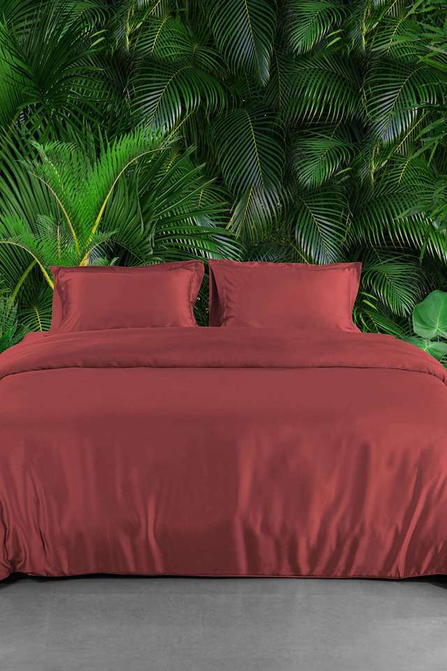 Bamboo-Super-King-Size-Bedsheet-With-2-Pillow-Cover Breathable -Soft-And-Silky-Smooth-Sheet---Baked-Apple