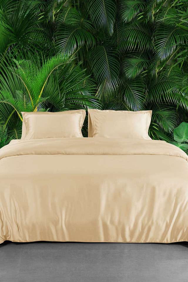 Bamboo-Super-King-Size-Bedsheet-With-2-Pillow-Cover Breathable -Soft-And-Silky-Smooth-Sheet---Pearled-Ivory
