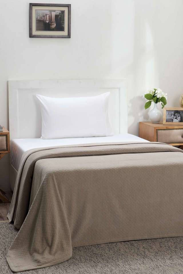 Colorart-Blaize-Solid-Weave-256-GSM-Cotton-Silver-Grey-Single-Bed-Cover