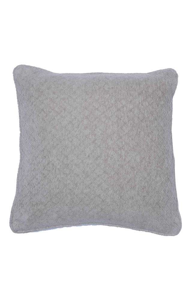 Colorart-Blaize-Solid-Weave-256-GSM-Cotton-Silver-Grey-Medium-Cushion-Cover