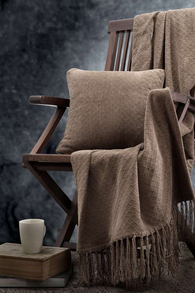 Colorart-Blaize-Solid-Weave-256-GSM-Cotton-Friar-Brown-Small-Cushion-Cover