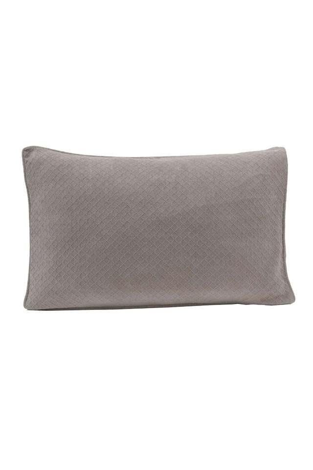 Colorart-Blaize-Solid-Weave-256-GSM-Cotton-Silver-Grey-Standard-Pillow-Sham-Set