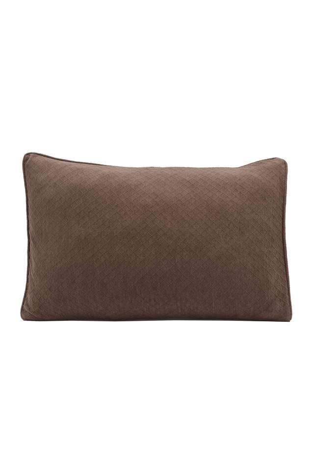 Colorart-Blaize-Solid-Weave-256-GSM-Cotton-Friar-Brown-Standard-Pillow-Sham-Set