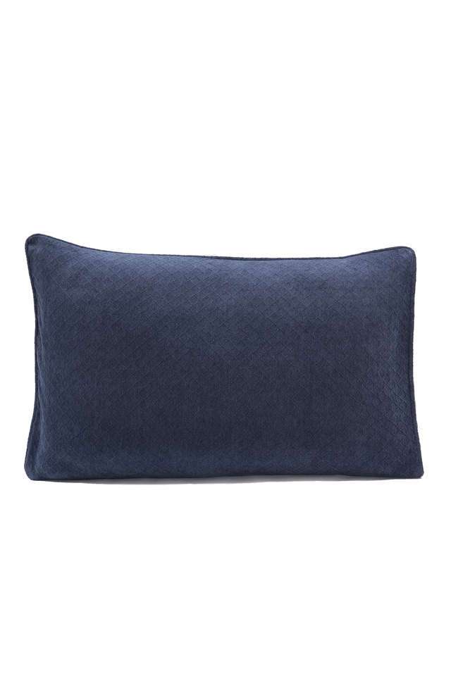 Colorart-Blaize-Solid-Weave-256-GSM-Cotton-Dark-Blue-Standard-Pillow-Sham-Set