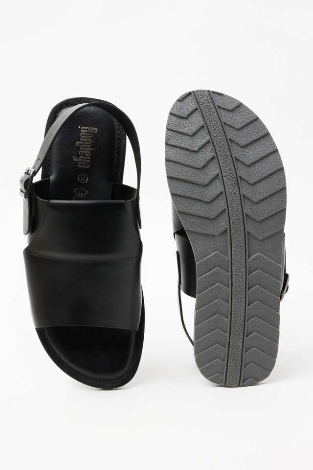 bannbino333 Buy Bandeya Black Genuine Leather Backstrap Men's Sandals