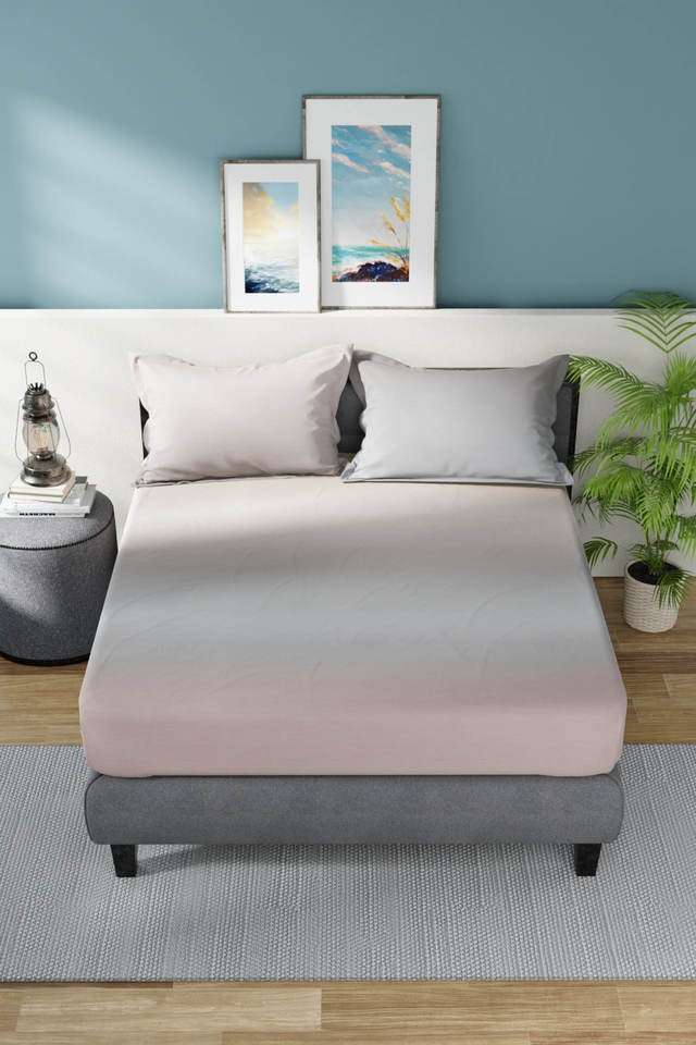 Super-Soft-100--Cotton-Double-Bedsheet-with-2-Pillow-Covers