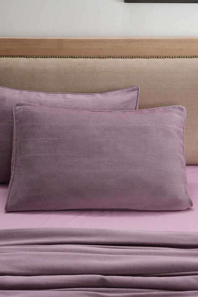 Colorart-325-GSM-Caroline-Shadow-Orchid-Standard-Pillow-Sham-Set