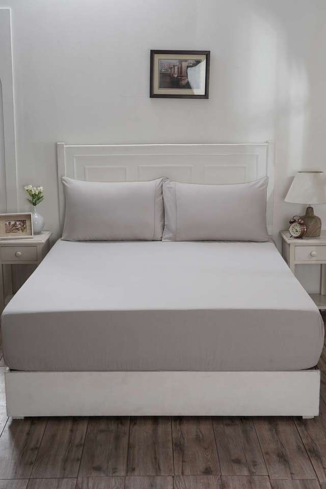 Colorart-Eden-144-TC-Cotton-Solid-Alloy-Single-Fitted-Sheet-With-1-Pillow-Cover