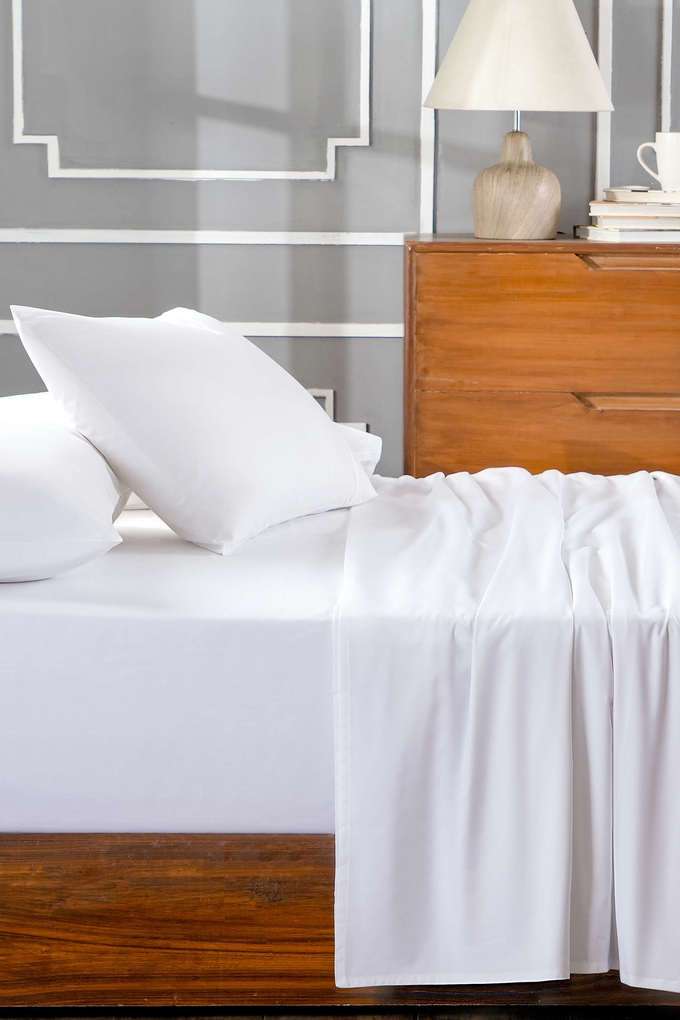 Colorart-Eden-144-TC-Cotton-Solid-White-Double-Bedsheet-With-2-Pillow-Covers