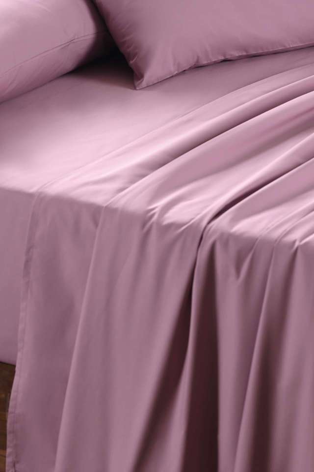Colorart-Eden-144-TC-Cotton-Solid-Heather-Rose-King-Bedsheet-With-2-Pillow-Covers