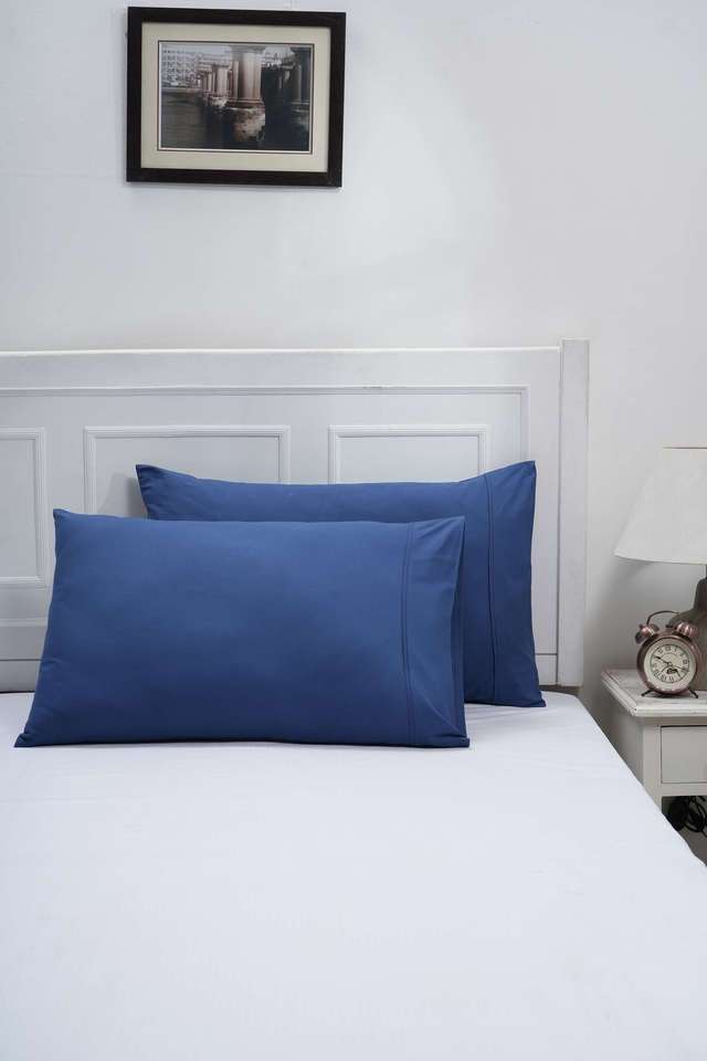 Colorart-Eden-110-GSM-Cotton-Solid-Denim-Blue-Standard-Pillow-Case-Set-Of-2
