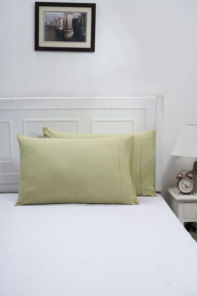 Colorart-Eden-110-GSM-Cotton-Solid-Sage-Green-Standard-Pillow-Case-Set-Of-2
