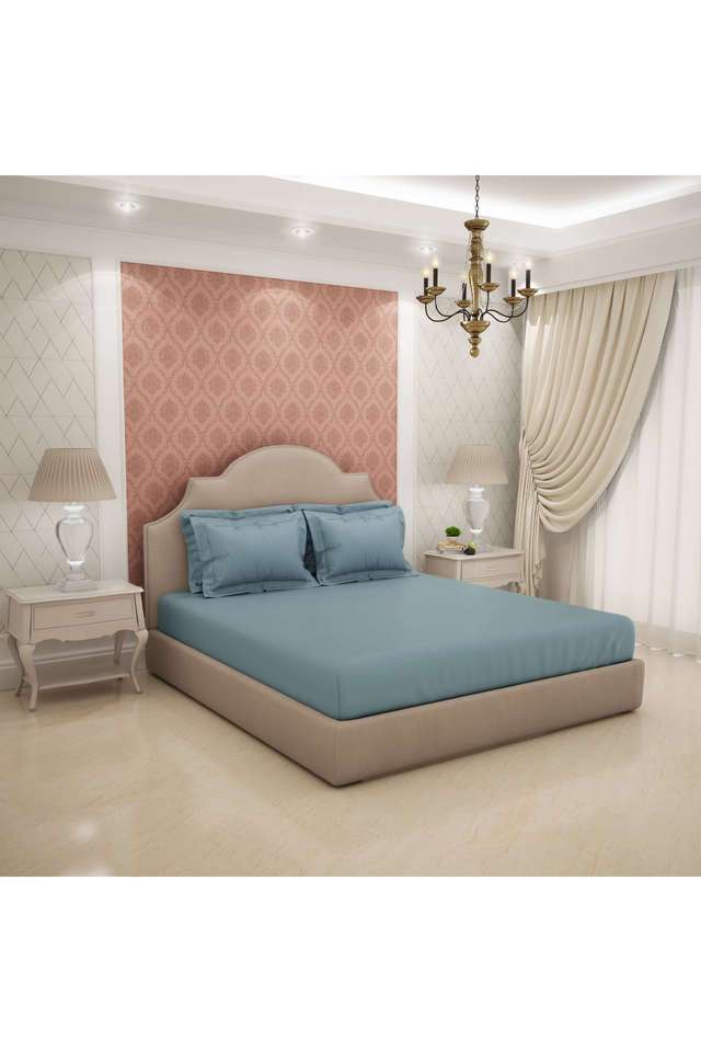 Soft-Feel-600-TC-Cotton-Printed-King-Double-Bed-Sheet-With-4-Pillow-Covers