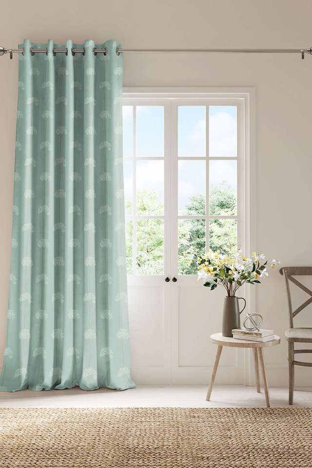 100--Polyester-Floral-Ready-Made-Door-Curtain