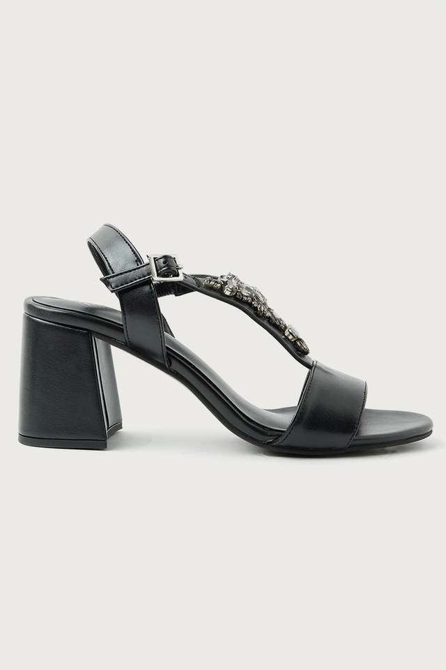 Polyurethane-Slipon-Women-s-Ethnic-Block-Heel-Mules