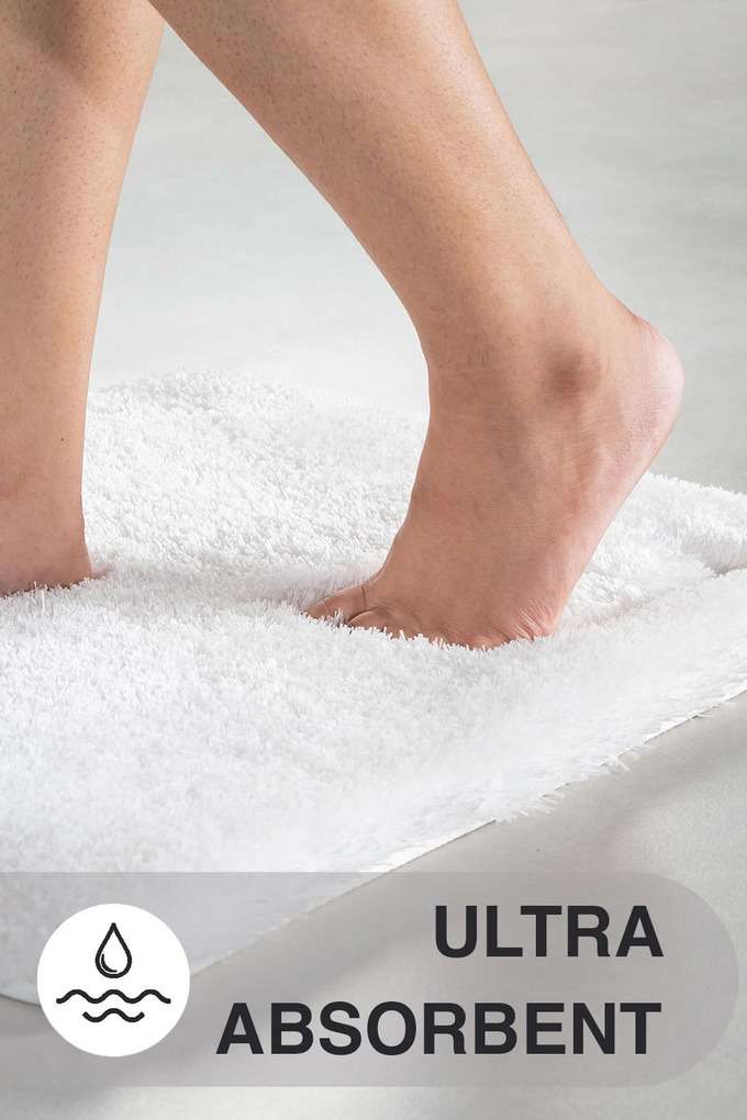 Microfiber-Lamb-Fluffy-Plush-Bath-Mat -Non-Slip-mat-for-Bathroom-Mat-Super-Absorbent-Soft-Carpet -White-(40x60cm)