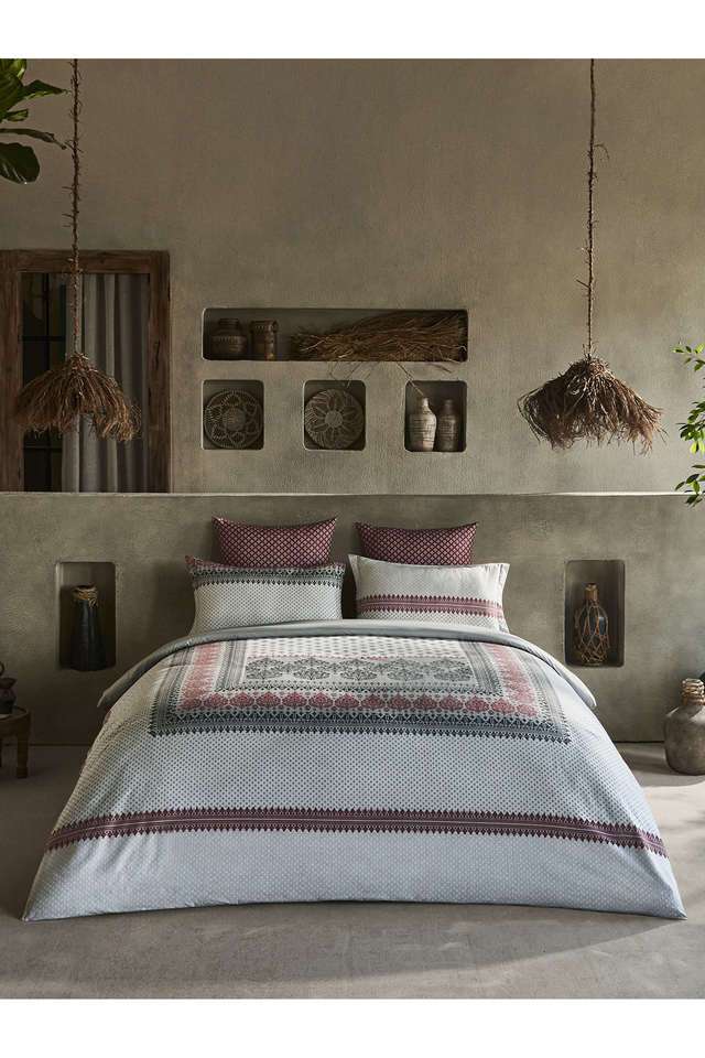 210-TC-Cotton-Traditional-King-Double-Bed-Sheet-With-2-Pillow-Covers