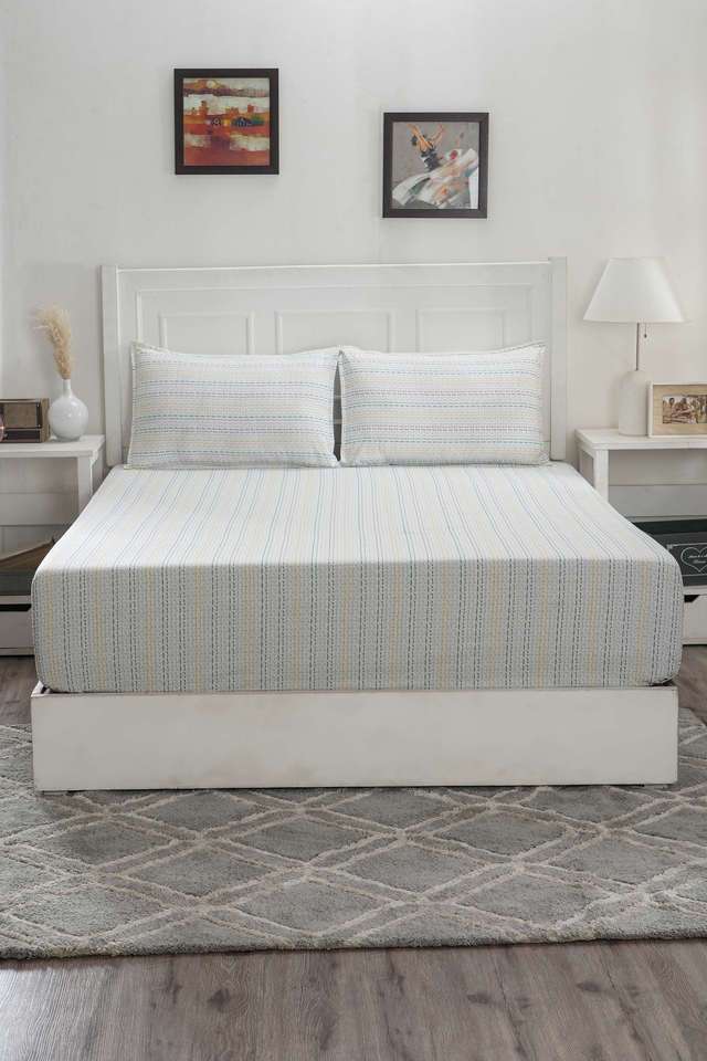 Hermosa-Optimist-Bloom-Atlair-Green-King-Bed-Sheet-With-Pillow-Case