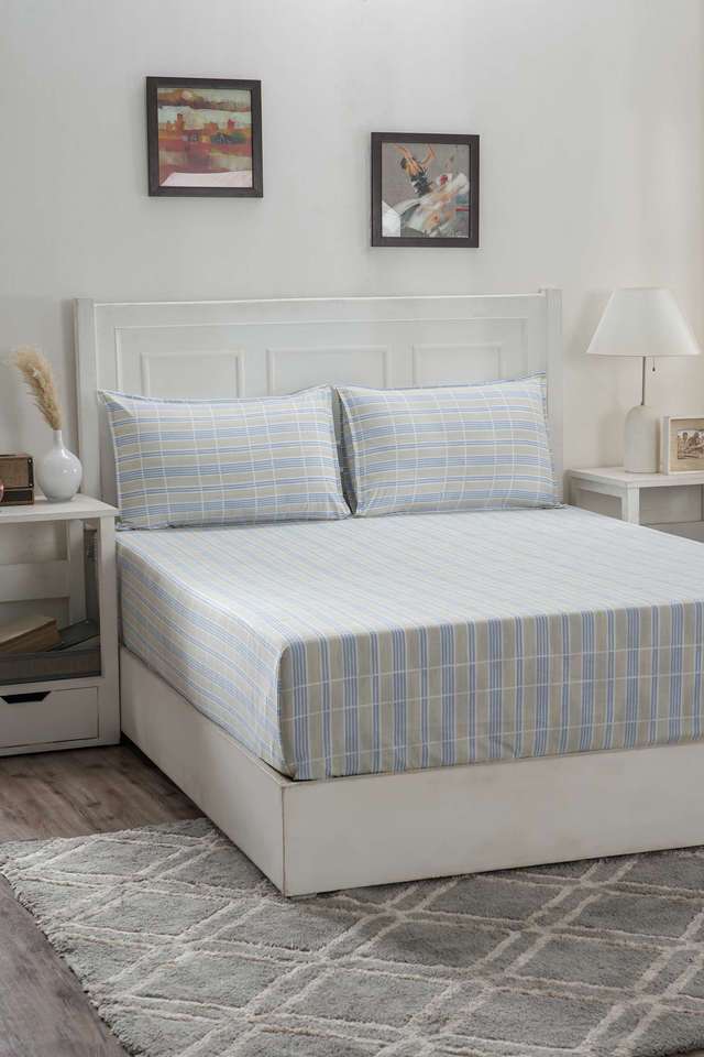 Hermosa-Optimist-Bloom-Berne-Blue-King-Bed-Sheet-With-Pillow-Case