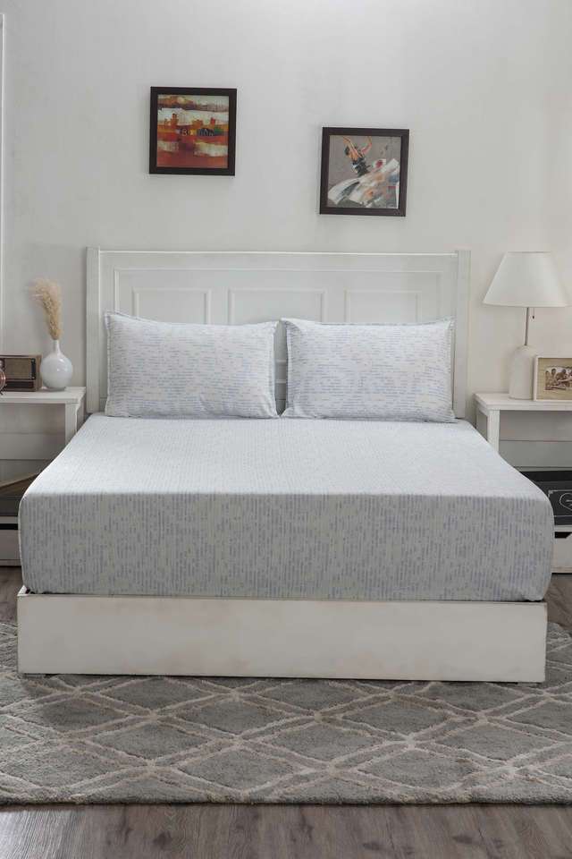 Hermosa-Optimist-Bloom-Canopus-Blue-King-Bed-Sheet-With-Pillow-Case