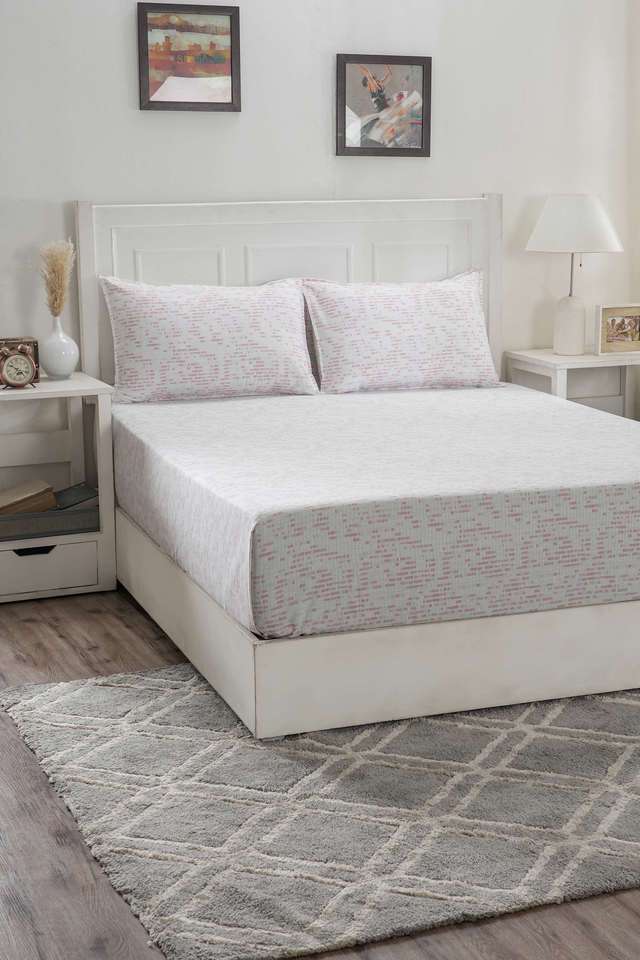 Hermosa-Optimist-Bloom-Canopus-Red-Double-Bed-Sheet-With-Pillow-Case