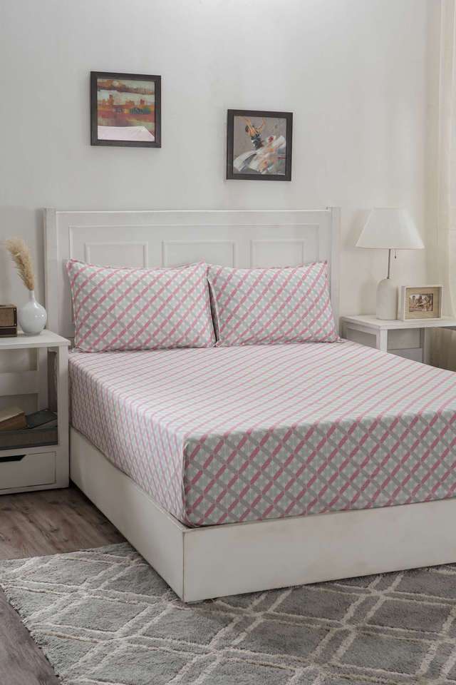 Hermosa-Optimist-Bloom-Esther-Red-King-Bed-Sheet-With-Pillow-Case