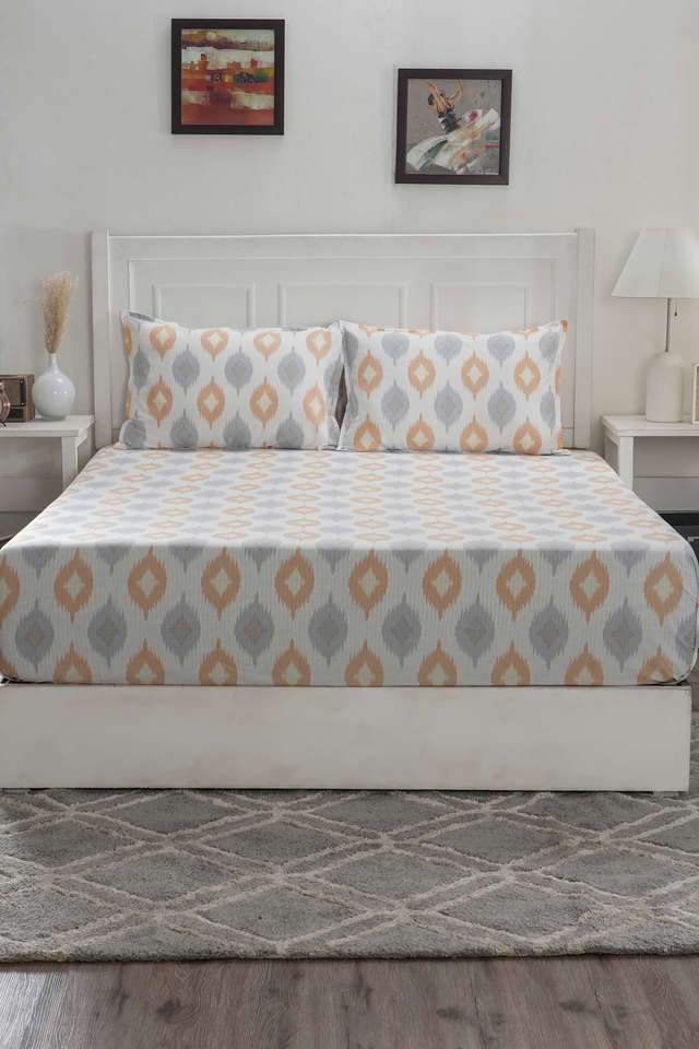 Hermosa-Optimist-Bloom-Lucasta-Red-Double-Bed-Sheet-With-Pillow-Case