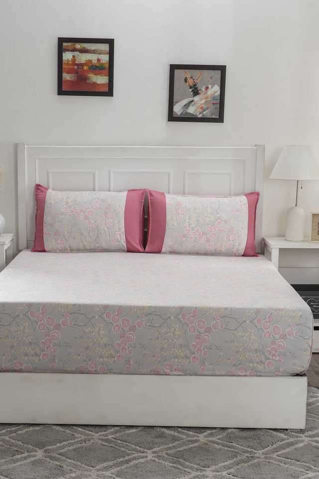 Hermosa-Optimist-Bloom-200-TC-Cassia-Purple-Double-Bed-Sheet-With-2-Pillow-Covers