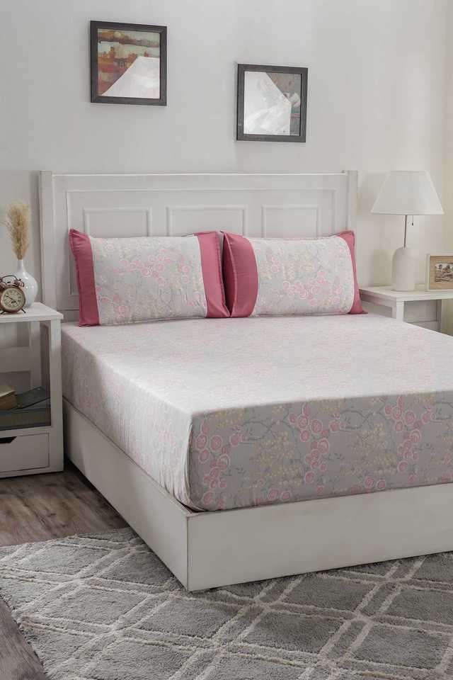 Hermosa-Optimist-Bloom-200-TC-Cassia-Purple-King-Bed-Sheet-With-2-Pillow-Covers