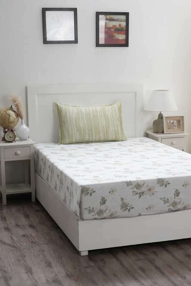 Hermosa-Optimist-Bloom-300-TC-Everly-Green-Single-Bed-Sheet-With-1-Pillow-Cover