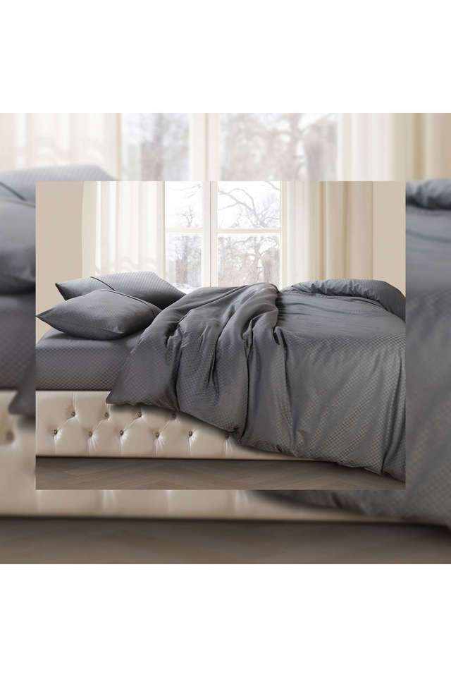 Oxford-Cotton-400-TC-Super-King-Bedsheet-with-2-Pillow-Covers