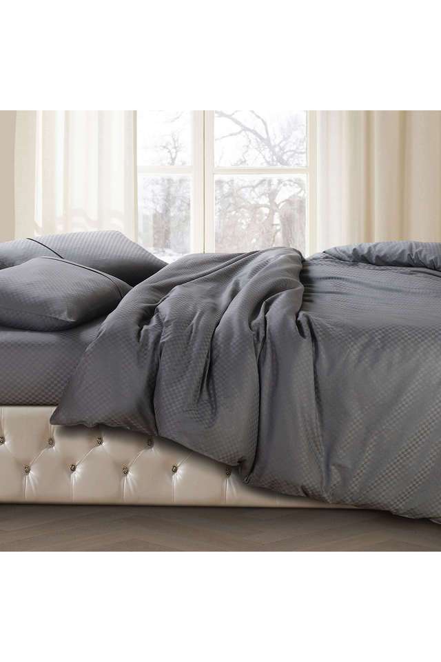 Oxford-Cotton-400-TC-Super-King-Bedsheet-with-2-Pillow-Covers