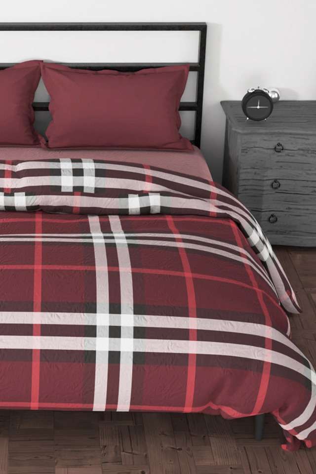100--Premium-Cotton-Fabric-Comforter-For-All-Weather---Double-(Pacific-Coast)-Checks-Red