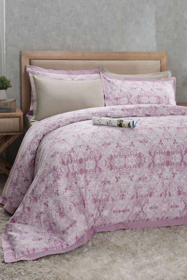 PBS-Refined-Retro-Baroque-400-TC-Cotton-Print-Red-King-Duvet-Cover-With-2-Pillow-Case