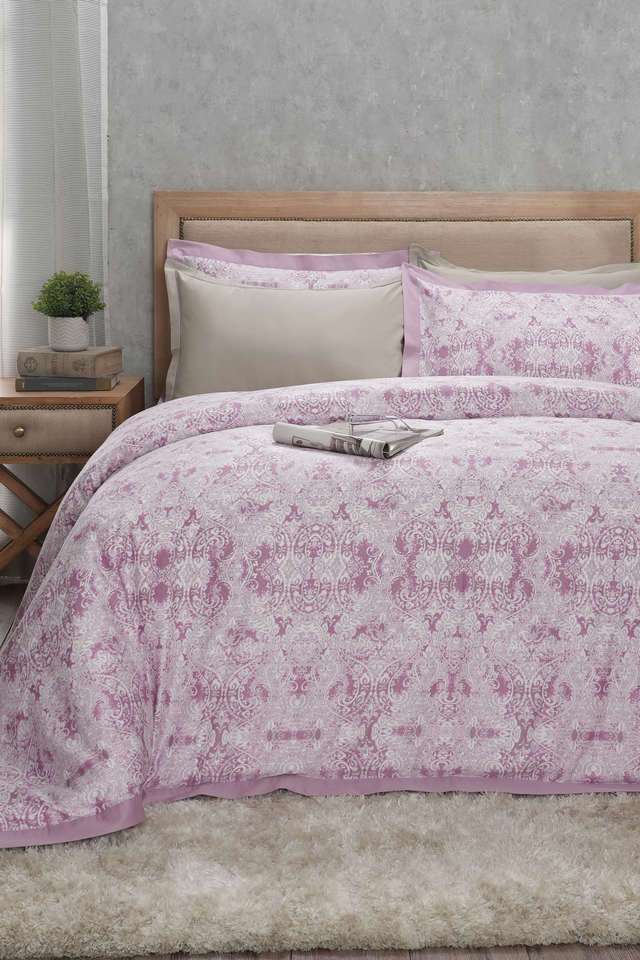 PBS-Refined-Retro-Baroque-400-TC-Cotton-Print-Red-King-Duvet-Cover-With-2-Pillow-Case