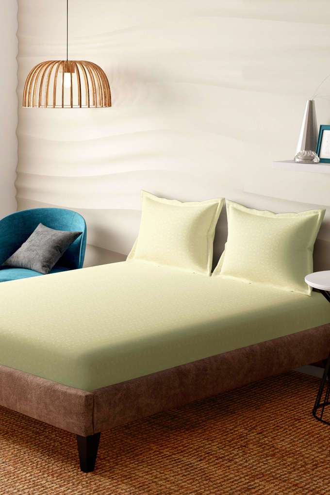 Solid-Cotton-Super-King-Size-Bedsheet-with-2-Pillow-Covers