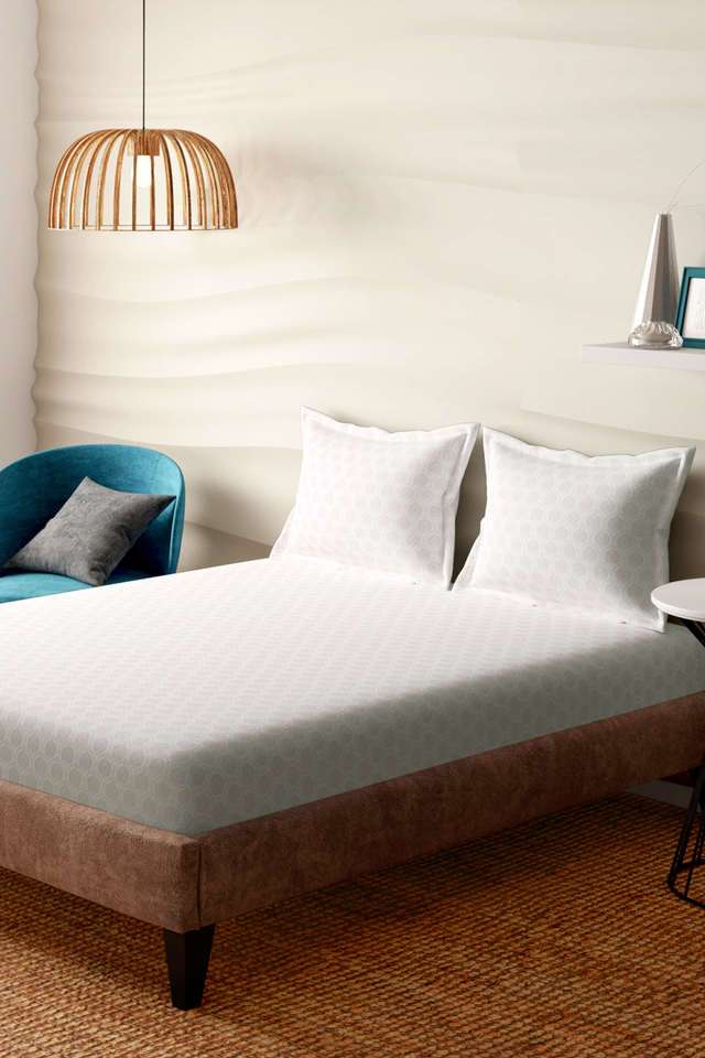 Solid-Cotton-Super-King-Size-Bedsheet-with-2-Pillow-Covers