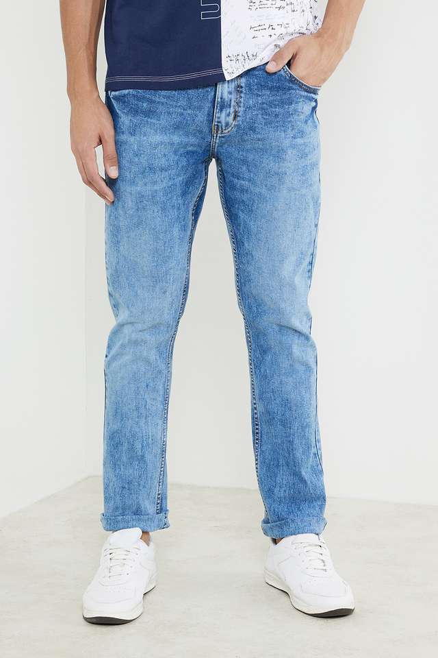 Mid-Wash-Cotton-Lycra-Tapered-Fit-Men-s-Jeans