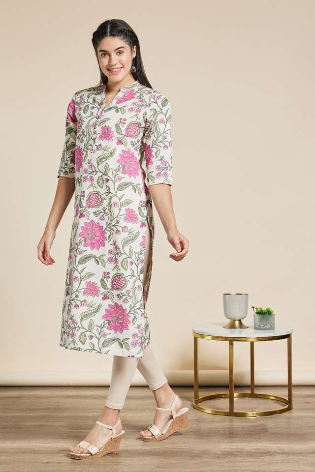 Printed-Cotton-Mandarin-Women-s-Kurta