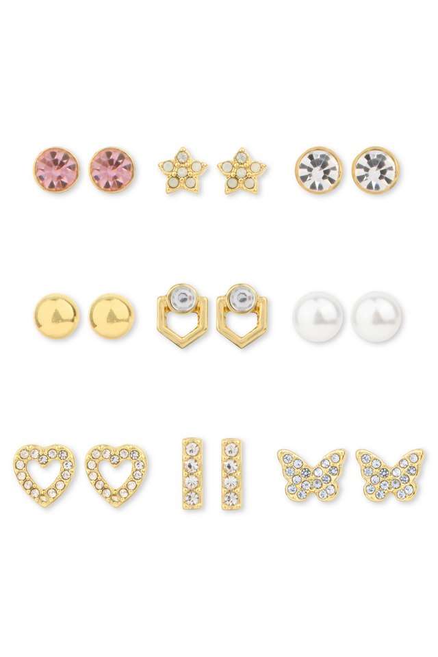 Gold-Plated-Set-Of-9-Stud-Earring-Combo