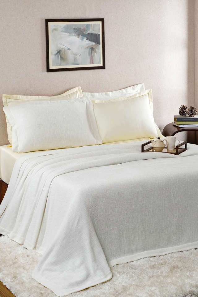 Vintage-Tranquil-Essence-Burb-Slub-320-GSM-Weave-Off-White-Double-Bed-Cover