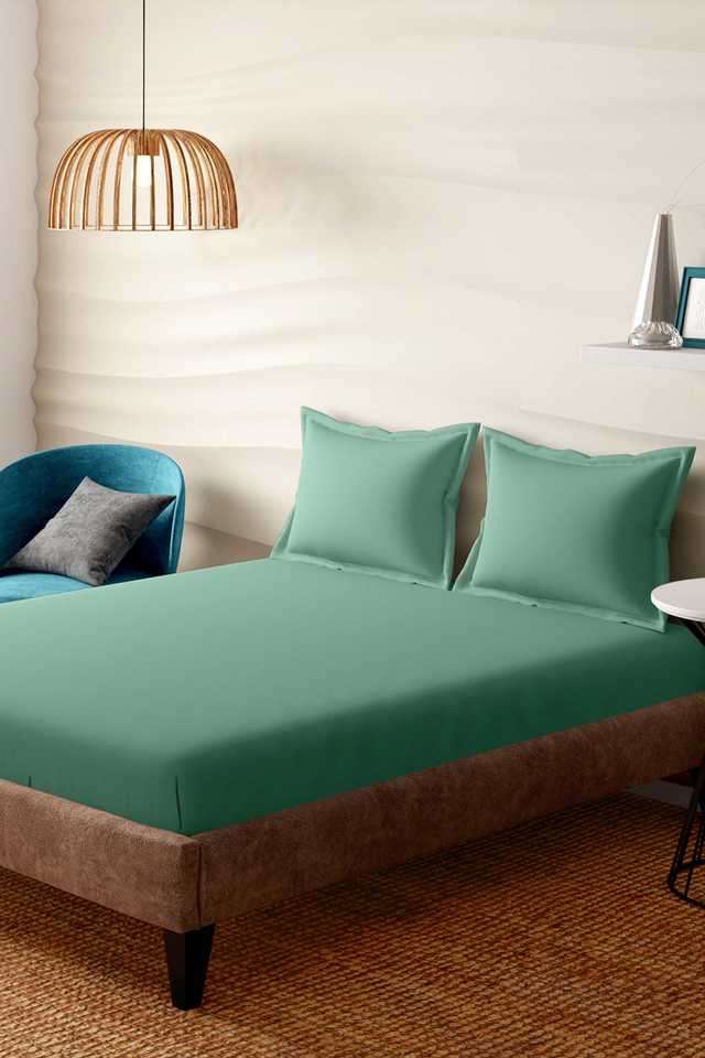 Solid-Green-Color-Super-King-Size-Bedsheet