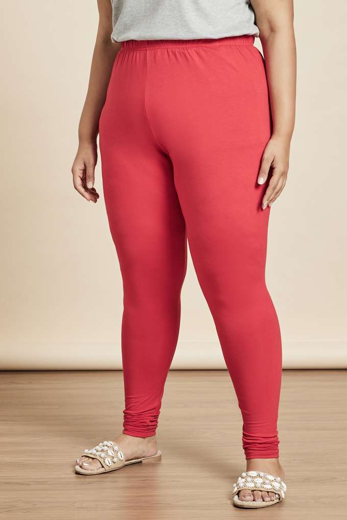 Plus-Size-Solid-Regular-Cotton-Lycra-Women-s-Churidar