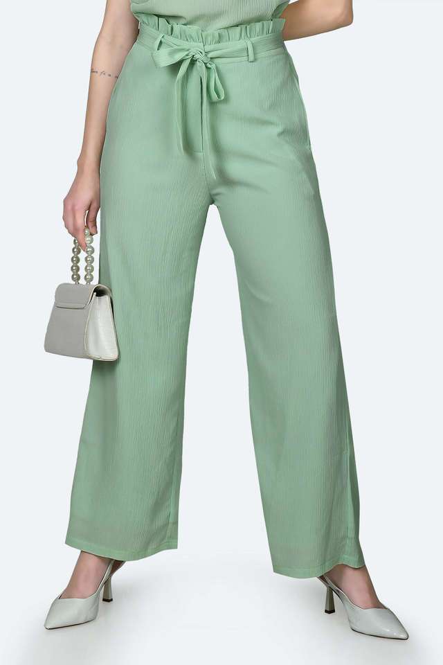 zink london Solid Regular Fit Polyester Women Casual Wear Trouser-picture-37