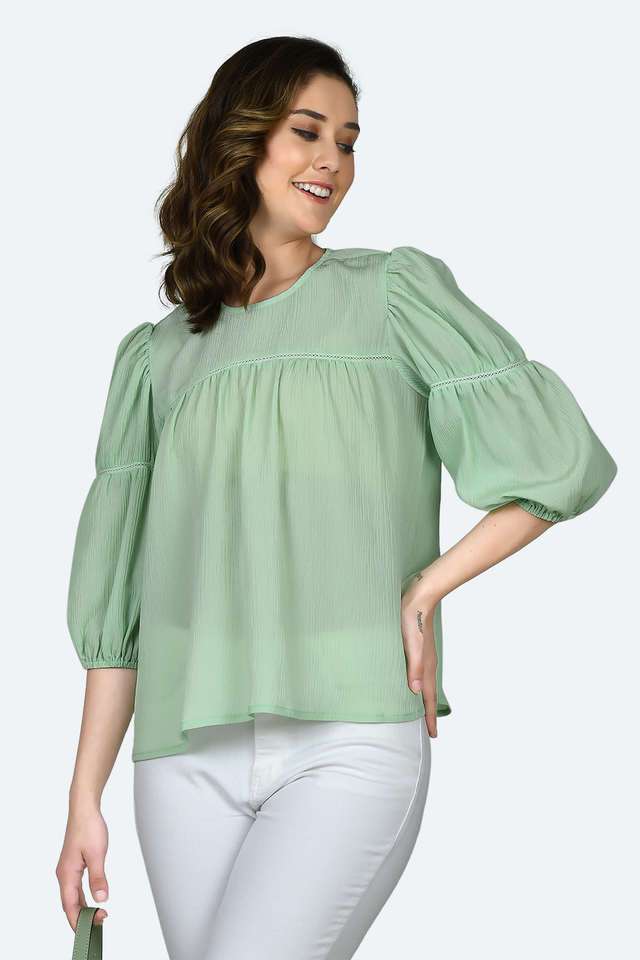 zink london Stripes Cotton V-Neck Women Top-picture-14